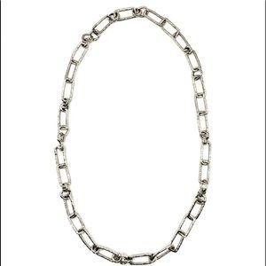 Sterling Silver 36” rectangle chain necklace by Love Tokens.